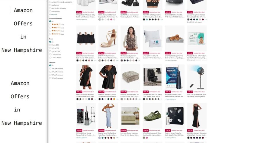 Amazon Offers in New Hampshire – Offer Link in Description – New Hampshire
