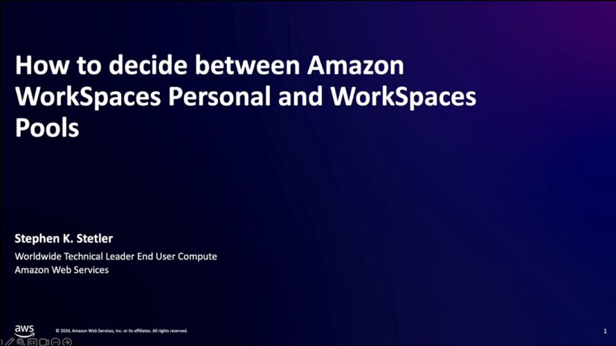 Deciding between Amazon WorkSpaces Desktop Options | Amazon Web Services | Amazon Web Services