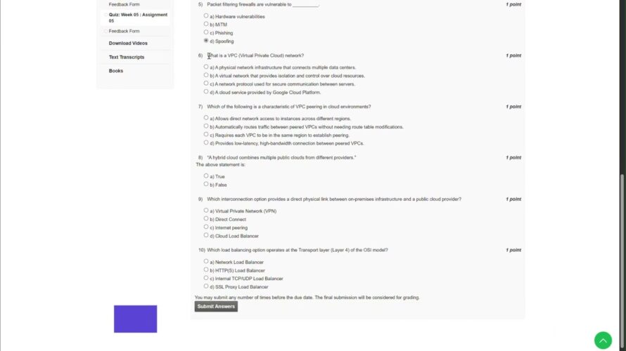 NPTEL Google Cloud Computing Foundations Week 5 Assignment Solution August 2024 IIT Kharagpur