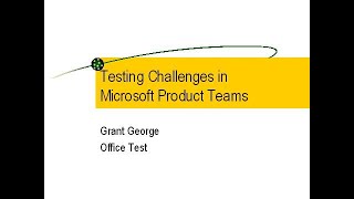 Testing Challenges in Microsoft Product Teams – Grant George – 1999