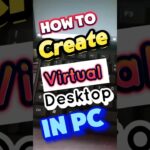How To Create Virtual Desktop In Windows 10 😍😱  :  90%   #shorts #system