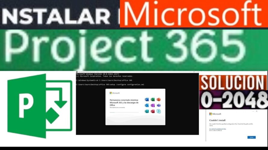COMO Instalar Microsoft PROJECT 365 | ERROR CODE 0-2048 solucionado