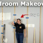 DIY Bedroom Makeover on a Budget / Accent Pattern Wall / Small Bedroom Ideas