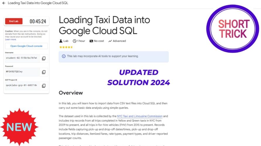 Loading Taxi Data into Google Cloud SQL || 2024 || #qwiklabs #qwiklabsarcade2024