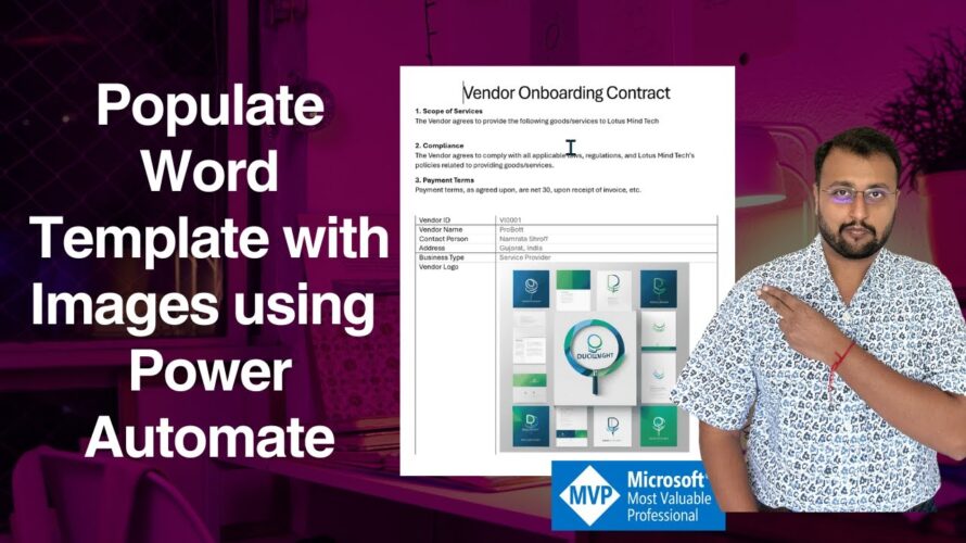 Populate Word Template with Images using Power Automate