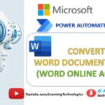 Power Automate Desktop || Convert Word Document to PDF Action(Microsoft Word Online actions)