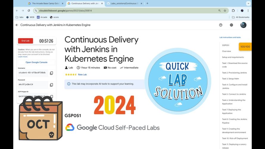Continuous Delivery with Jenkins in Kubernetes Engine || #qwiklabs || #GSP051 [With explanation🗣️]