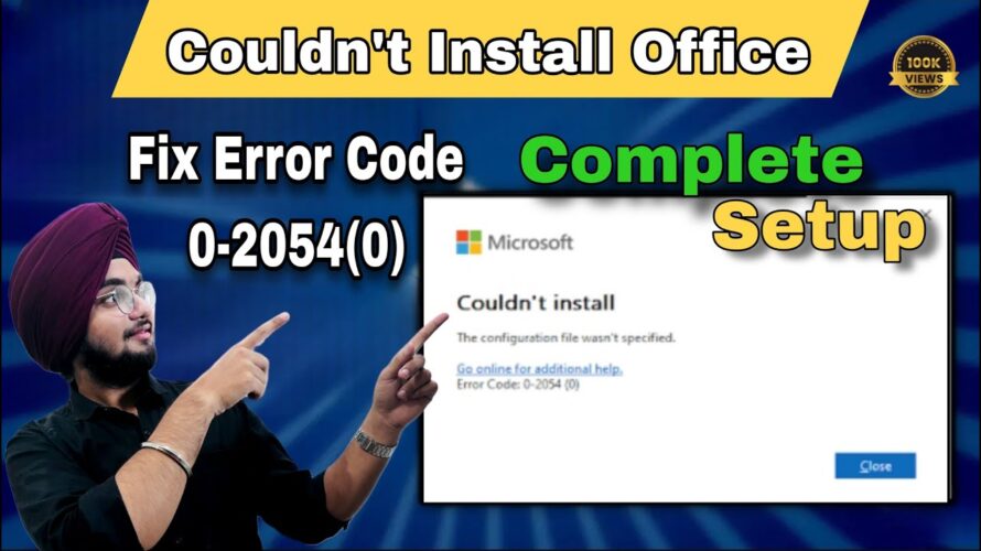 Fix Microsoft Office Couldn’t Install | Error Code 0-2054(0) | Watch How I Fixed It✅
