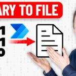 Convert binary data to file in Power Automate Desktop