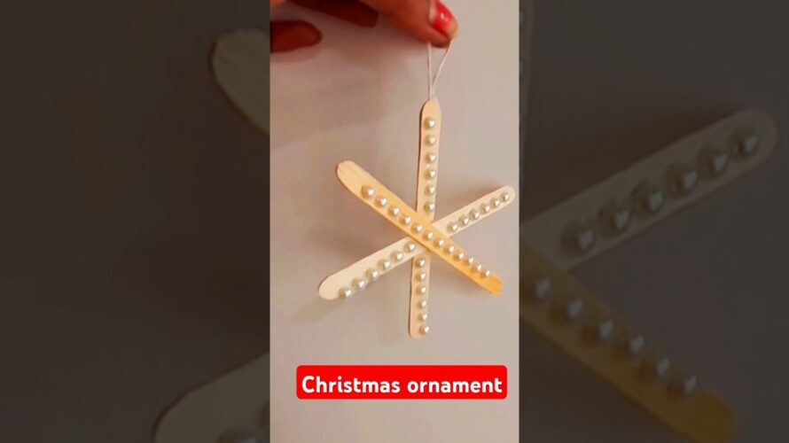 Diy christmas ornament from popsticks#youtubeshorts#shorts#viralvideo