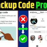 Two Factor Authentication security problem | How To Get Backup Code For Instagram | 100% Fix 2025