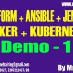 TERRAFORM, ANSIBLE, JENKINS, DOCKER, KUBERNETES tutorials || by Mr. Vishwa On 27-01-2025 @8PM IST