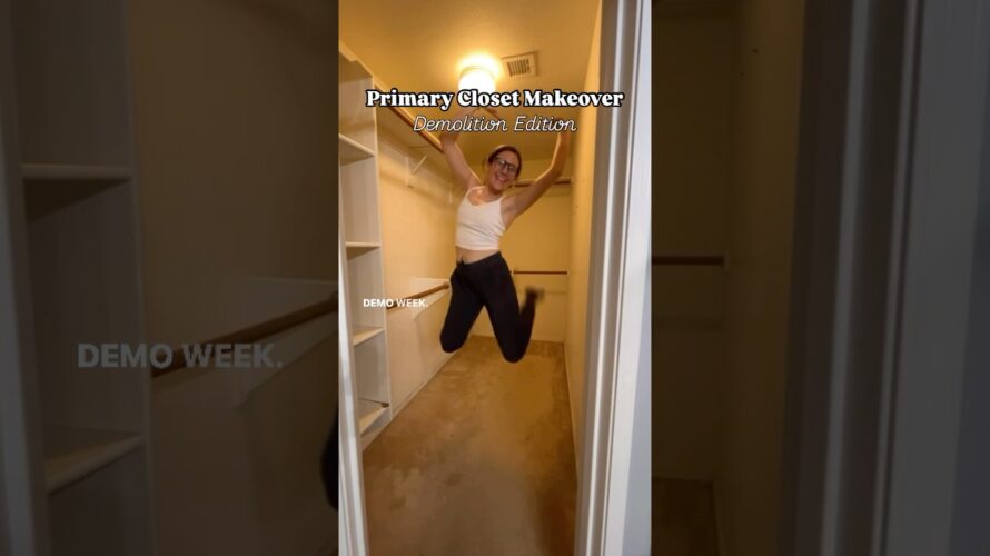 Demo week for my primary closet project! #diy #homerenovation #primarycloset