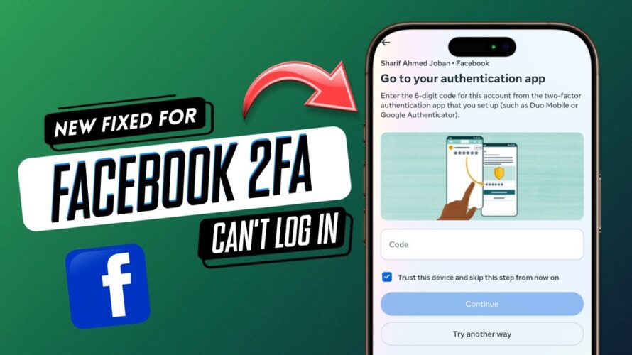 How to fix I Turned ON Two-factor Authentication On Facebook but now i can’t log in