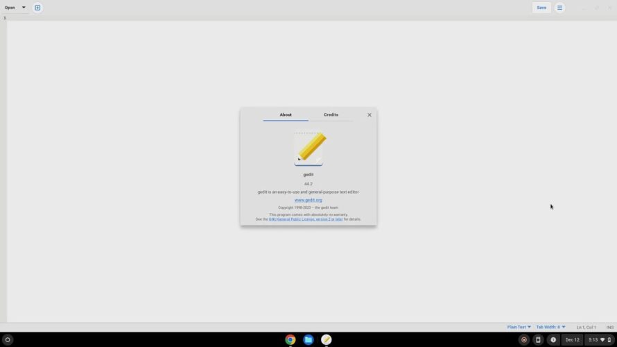 How to install Gedit on a Chromebook