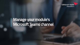 Part 2: Manage Your Module’s Microsoft Teams Channel