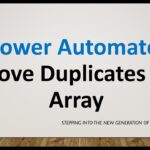 Power Automate: Remove Duplicates from Array