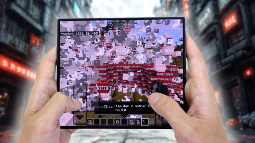 Samsung Galaxy Z Fold 6 test game Minecraft 2025 | Snapdragon 8 Gen 3