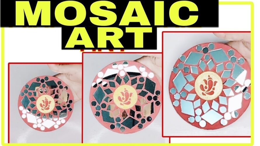 DIY Mirror Mosaic Wall Art/Mirror art work | #art #diy #craft #mirror #mosaic #mirrormosaic #youtube