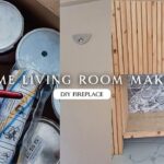 EXTREME living room makeover | DIY Fireplace | Budget Friendly Transformation