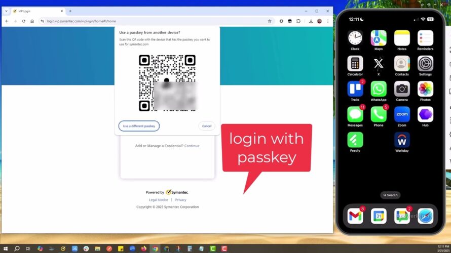 Register and use a passkey in VIP as an MFA factor with Microsoft O365
