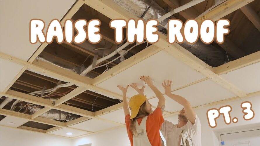 building a stunning ceiling in 5 days for my new sewing studio! | steph’s house