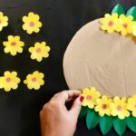 chart paper decoration ideas/colour sheet craft/home decorating ideas/room decoration/craft work