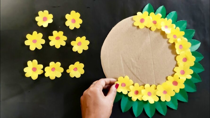 chart paper decoration ideas/colour sheet craft/home decorating ideas/room decoration/craft work