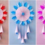 White paper Flower Wall Hanging /  Home Decoration / A4 sheet craft / DIY Wall Decor/school craft