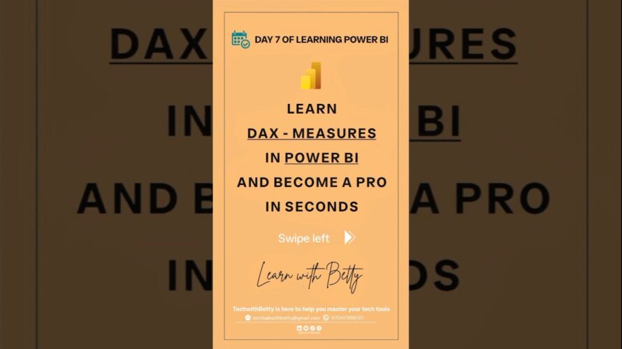 DAX -MEASURES in Power BI – Simplified!