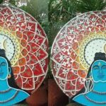 Unique DIY Lord Shiva Lippan artwork | Adiyogi Shiva Lippan artwork | Living room wall decor Lippan|