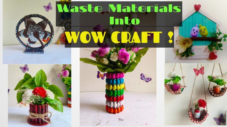 “5 Stunning Home Decor Crafts 🏠| Best Out Of Waste Materials DIY Ideas ” @ArtsCraftFun#wallhanging