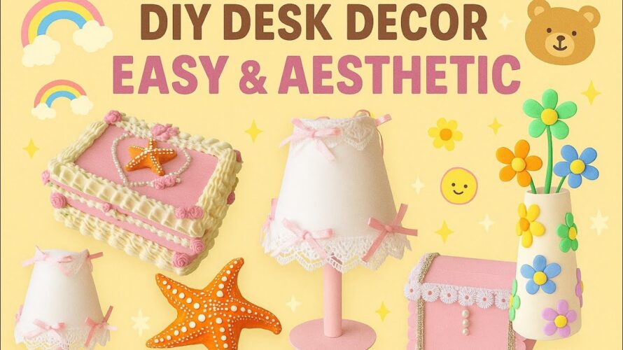 👉”DIY Desk Decor 🌻✨🎀| Easy & Aesthetic Room Makeover ideas” @ArtsybyV #trending #art #viral