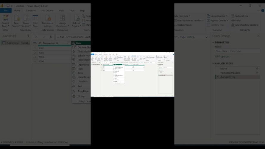 Change Data Types in PowerBI