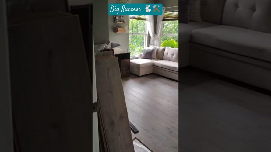 DIY Floof Family Flooring conversion from Rug to Laminate see link below for before* #diy #roomtour