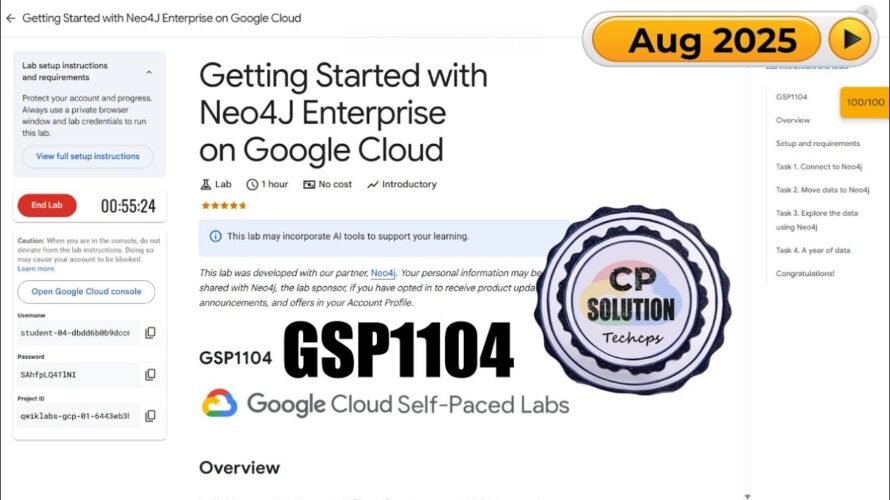 Getting Started with Neo4J Enterprise on Google Cloud | #GSP1104 | #qwiklabs | #arcade