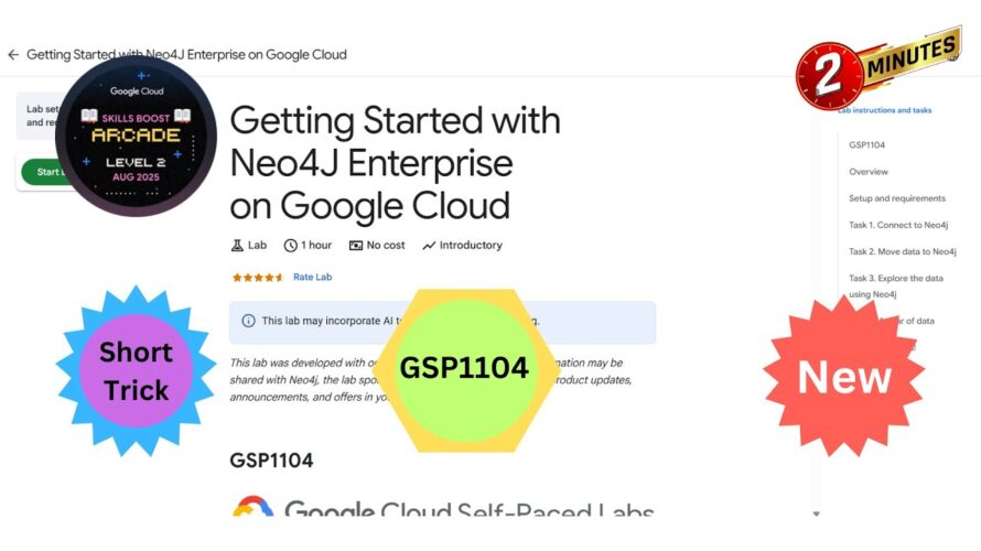 Getting Started with Neo4J Enterprise on Google Cloud | #qwiklabs #GSP1104 #myqwiklab