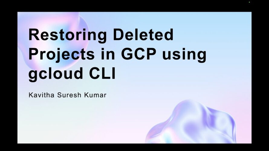 Restoring Deleted Projects in Google Cloud Platform using gcloud CLI