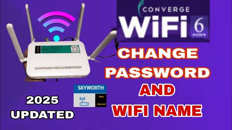 CONVERGE CHANGE PASSWORD AND WIFI NAME LATEST UPDATE 2025|| WIFI6 MODEM