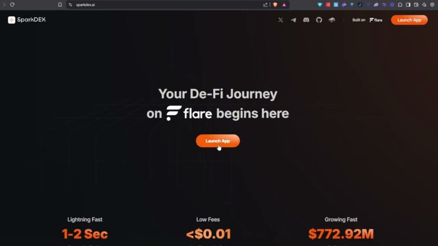 Defi on Flare Network : Sparkdex learn to swap