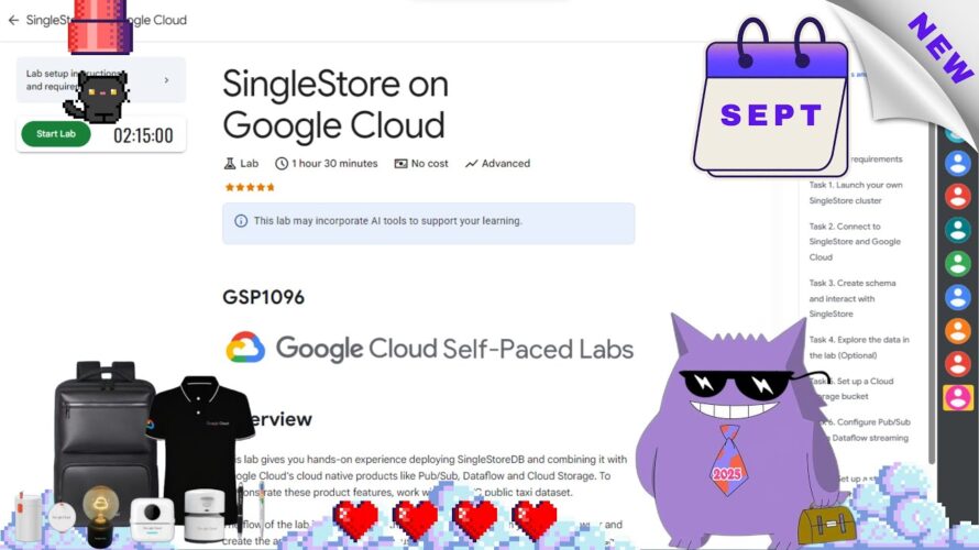 SingleStore on Google Cloud | #2025 | #GSP1096 |#qwiklabs |#Solution