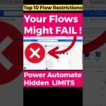 Top 10 Power Automate Flow Limits You Must Know | Power Platform #Shorts