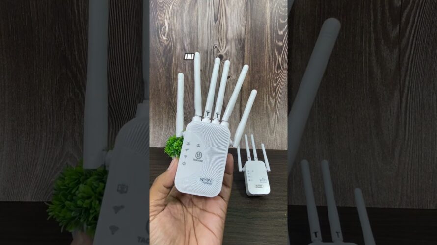 penguat wifi 6 antena. jarak jangkauan lebih jauh. #wifirepeater #wifibooster #wifiextender