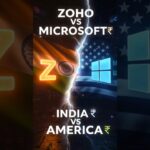 Zoho vs Microsoft 💥 India vs America Tech Battle 2025 | Full Comparison Explained  #shorts