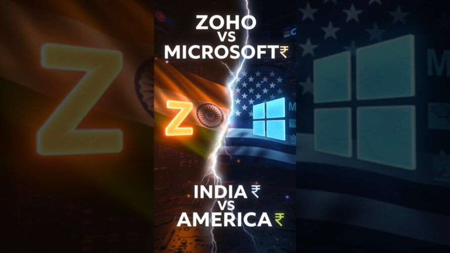 Zoho vs Microsoft 💥 India vs America Tech Battle 2025 | Full Comparison Explained #shorts