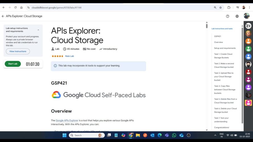 APIs Explorer: Cloud Storage || Lab Solution || Google Cloud Arcade 2025