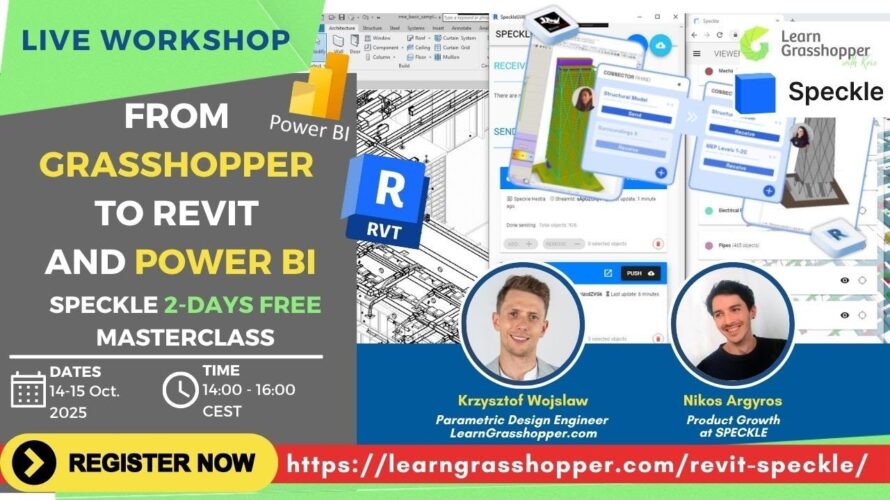 FREE Speckle Masterclass: From Grasshopper to Revit and Power BI – Day 2