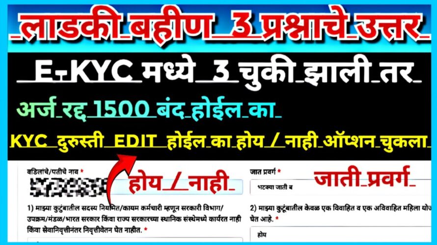 Ladki bahin yojana e kyc kaise kare | online ekyc mistake on website| Ladki bahin yojana new update